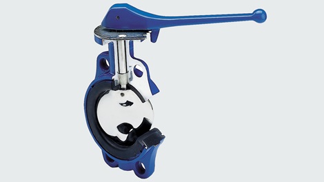 Serie 75 butterfly ventil fra AVK cut away