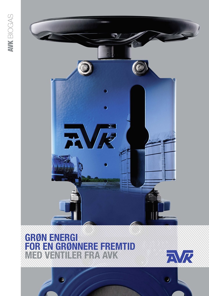 Billede af forside på AVK biogas brochure