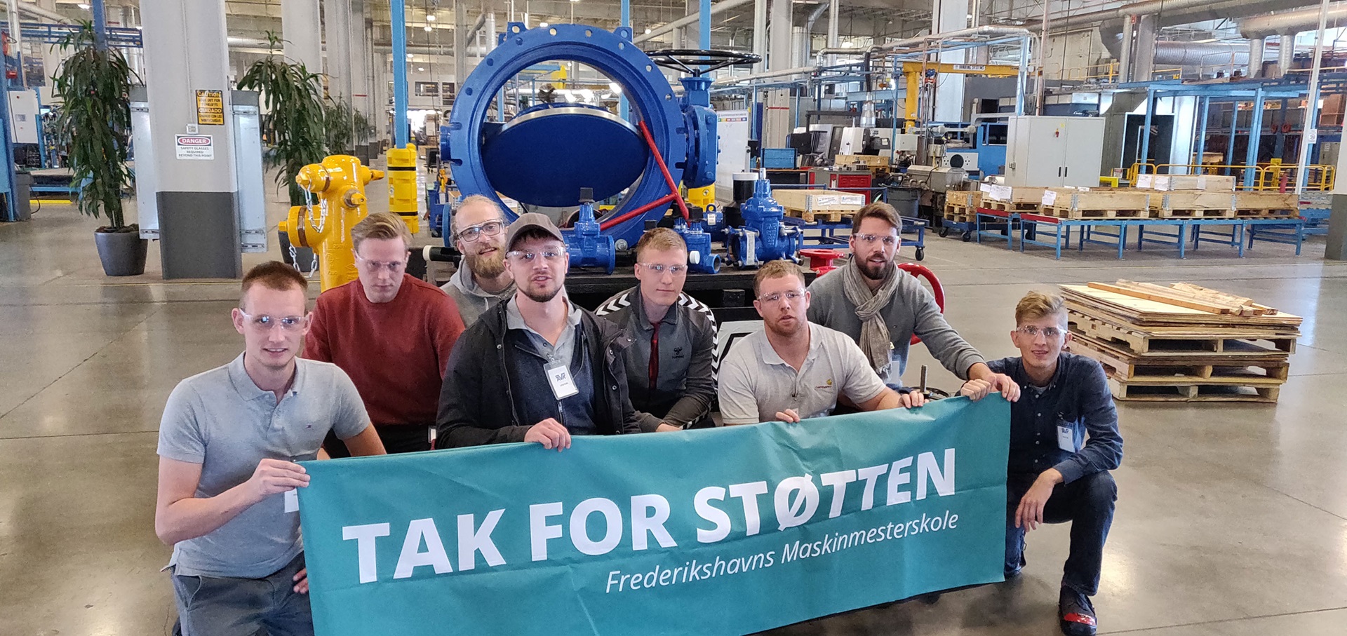 Maskinmesterstuderende fra Frederikshavn besøger AVK-fabrik i USA